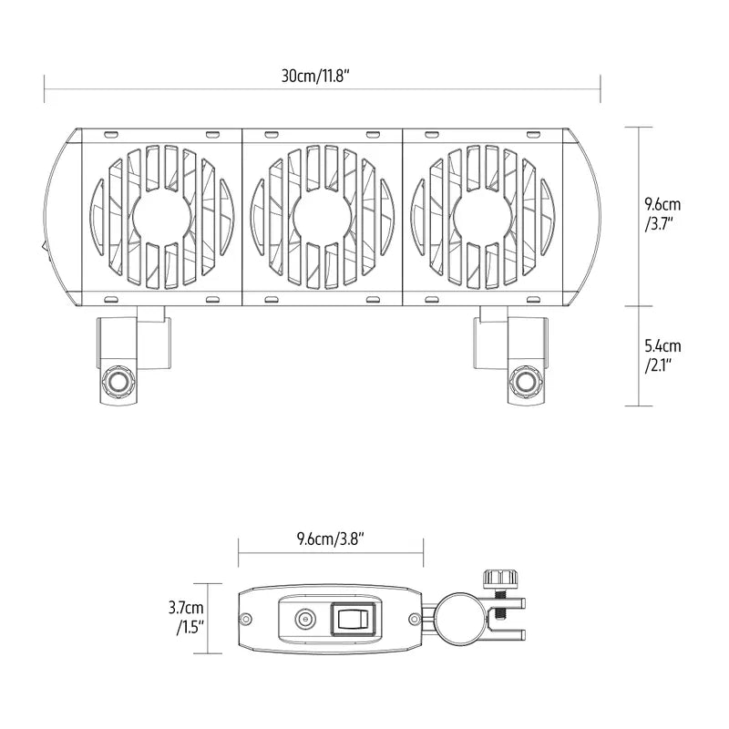Aquarium Cooling Fan (3 x Fans) UK/EU