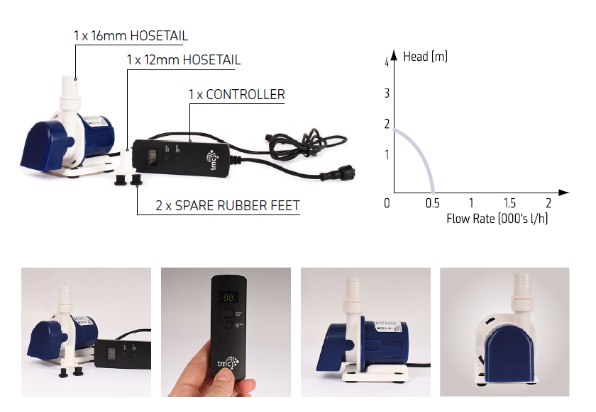Reef Pump 500 DC 12v Aquarium Pump EU