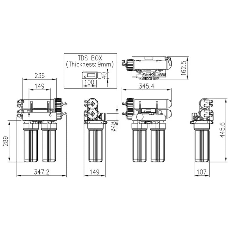Pure 360 Advanced RO System (Aprox. 1360Litres/Day w/ In-Line TDS)
