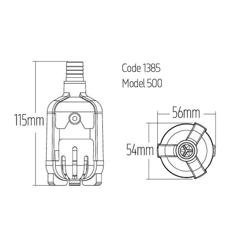 Reef Pump Compact 500 12v DC Aquarium Pump EU