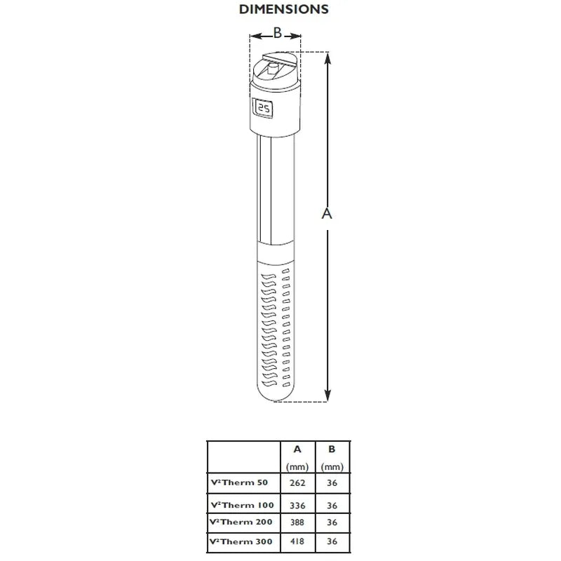 V2Therm 50w Digital Heater EU 220v 50Hz