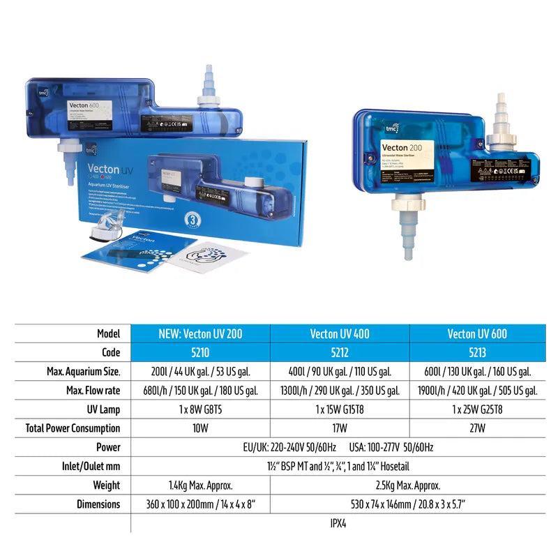 Vecton 200 Aquarium UV Steriliser