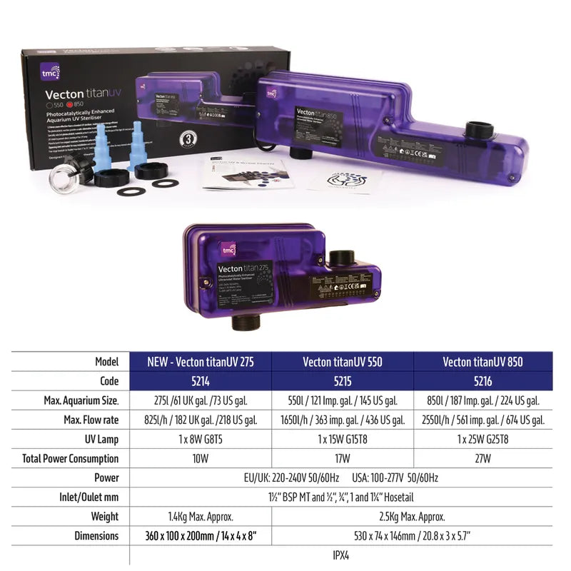 Vecton Titan 275 Aquarium UV Steriliser