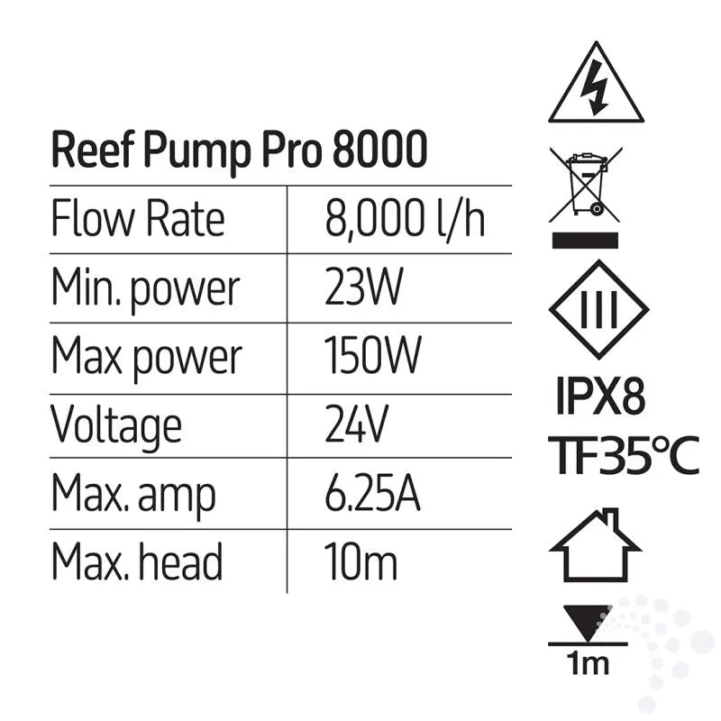 Reef Pump PRO 8000 DC Aquarium Pump